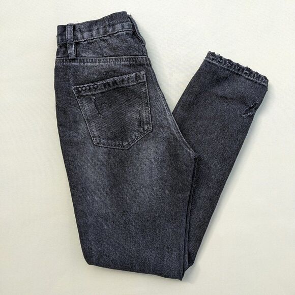 BlankNYC The Rivington Hi Rise Tapered Distressed Jeans Black "Before&After", 25 - Picture 12 of 13